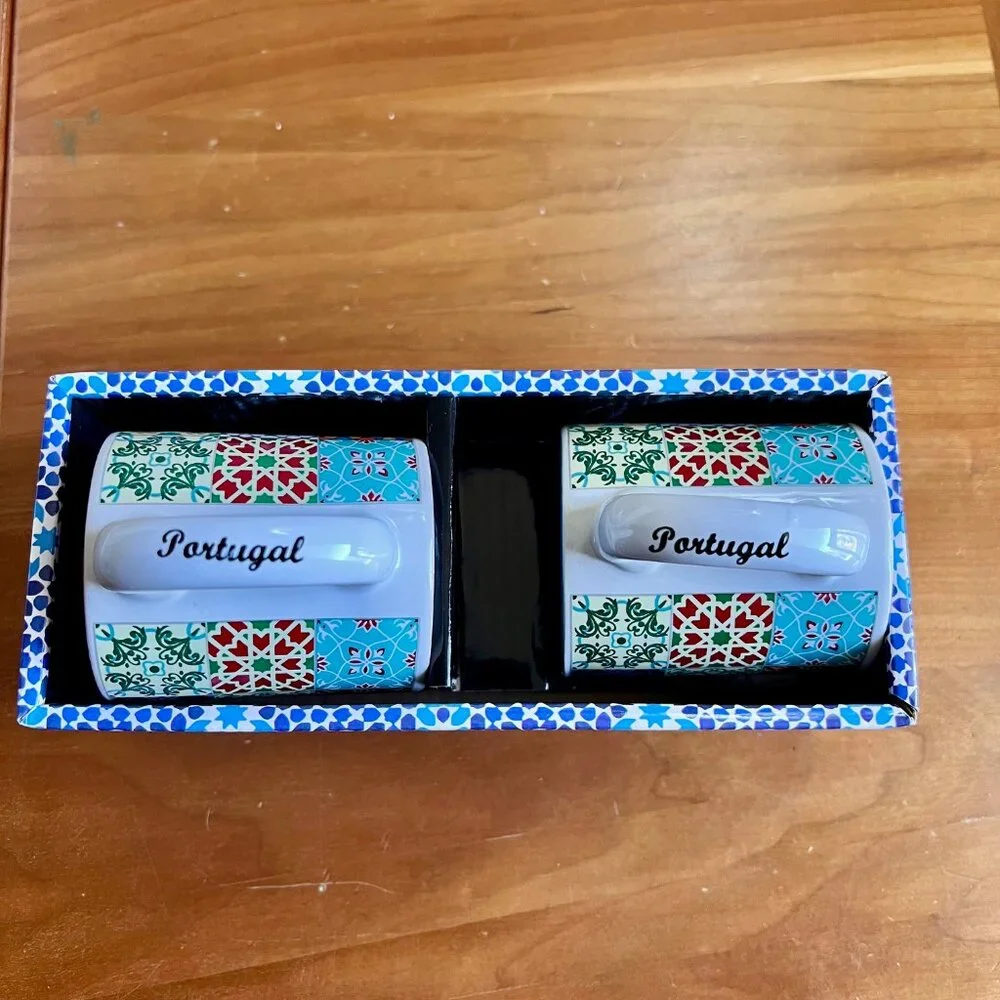 Espresso Cups, Portugal Espresso Mugs, Mexican Spanish Tile Mugs, Coffee Mugs